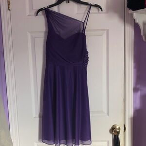 Purple One Shoulder Dress Laura Petites